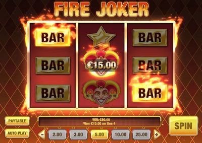 Screenshot 4: Fire Joker is a slot game created by PlaynGo