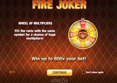 Screenshot 6: Fire Joker is a slot game created by PlaynGo
