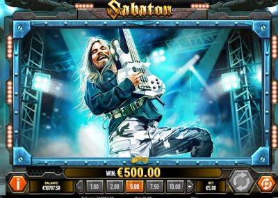 Screenshot 1: Sabaton is a slot game created by PlaynGo