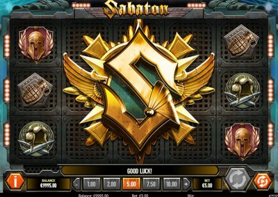 Screenshot 4: Sabaton is a slot game created by PlaynGo