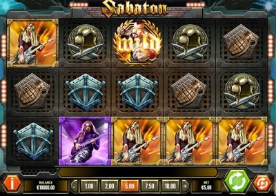 Screenshot 5: Sabaton is a slot game created by PlaynGo