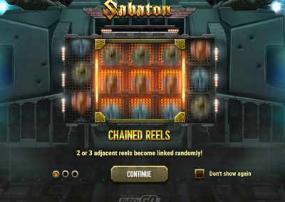 Screenshot 6: Sabaton is a slot game created by PlaynGo