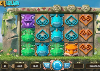 Screenshot 2: Easter Island is a slot game created by Yggdrasil
