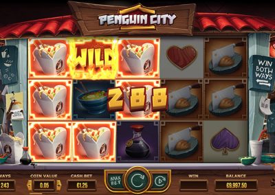Screenshot 3: Pinguin City is a slot game created by Yggdrasil